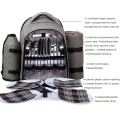 Custom Cooler Compartment Wine Bag Picnic Set Multifunction 4 Person Picnic Backpack Bags with Blanket